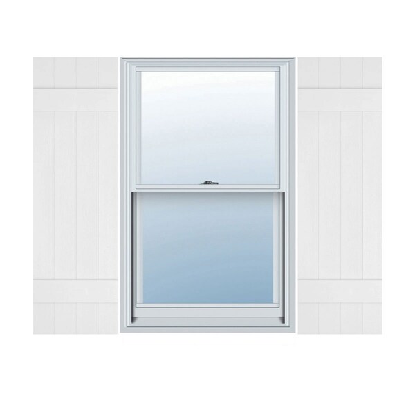 Ekena Millwork Lifetime Vinyl, TailorMade 4 Board Joined (2 Batten), Board-n-Batten, Shutter Loks, LJ4C14X04500BW, PR LJ4C14X04500BW - main